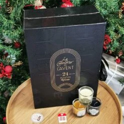 Décoration de Noël -Décoration de Noël calendrier de lavent bougies noires haut