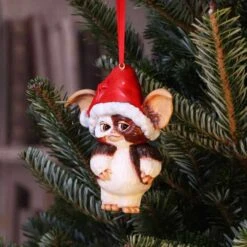 Gremlins - Décoration De Sapin De Noël à Suspendre - Grelins Avec Son Bonnet De Noël (10cm)