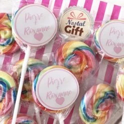 Sucettes Mariage Personnalisées X12 - Cadeau Invités Pour Mariage